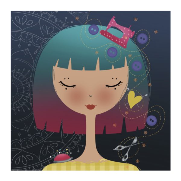 Coupon illustré Zen en couture