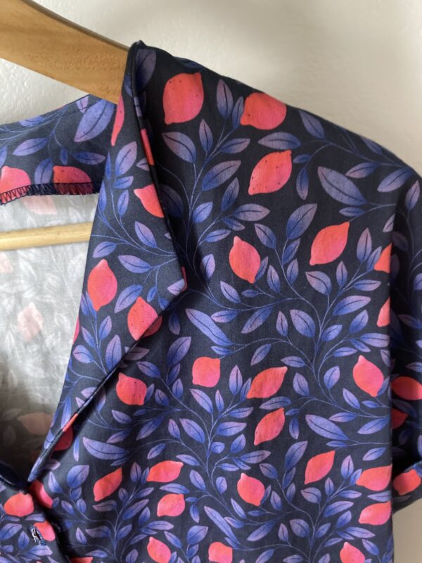 Citrus Moon satin de coton détail col